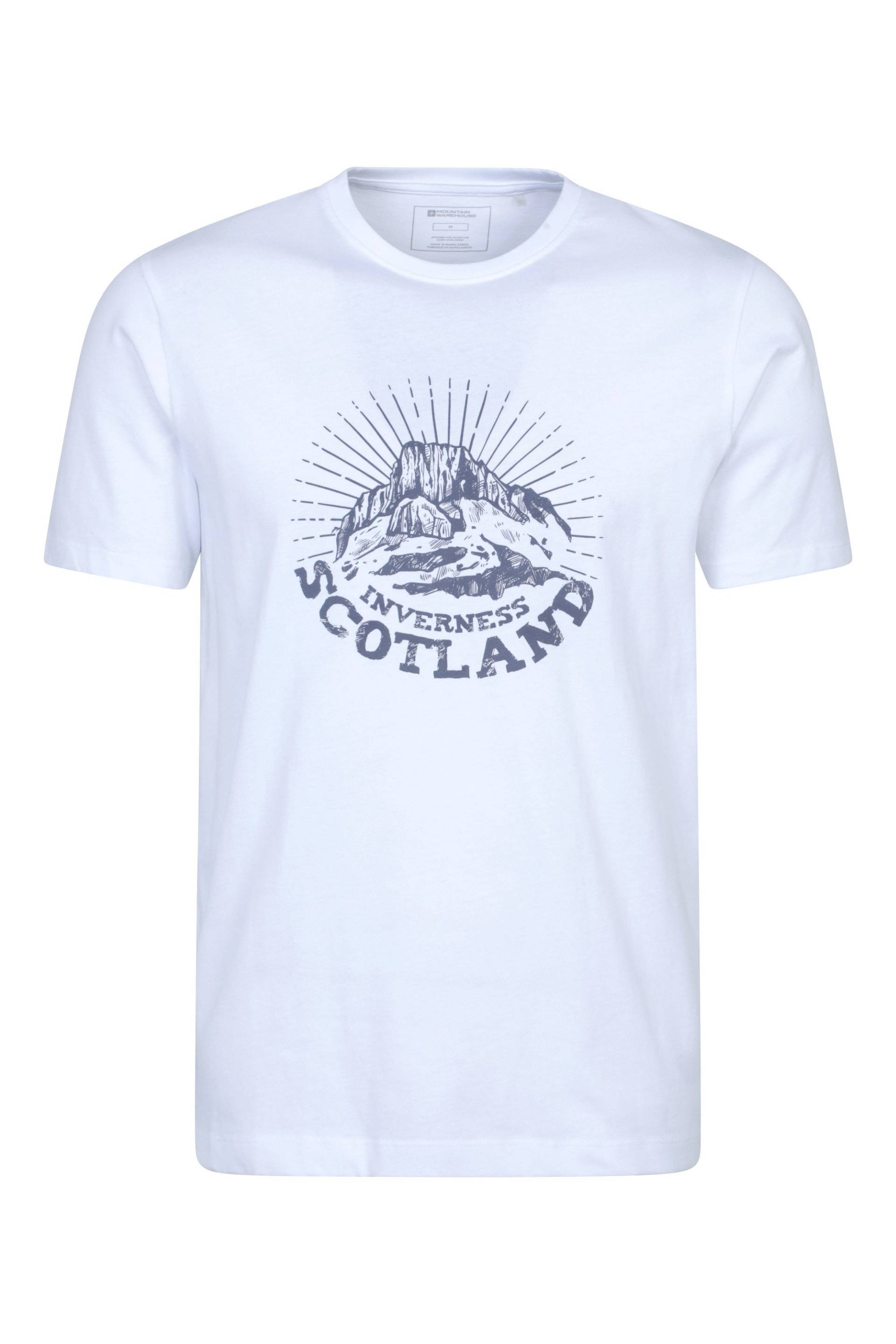 Inverness Kurzarm-T-Shirt für Herren - Weiss von Mountain Warehouse