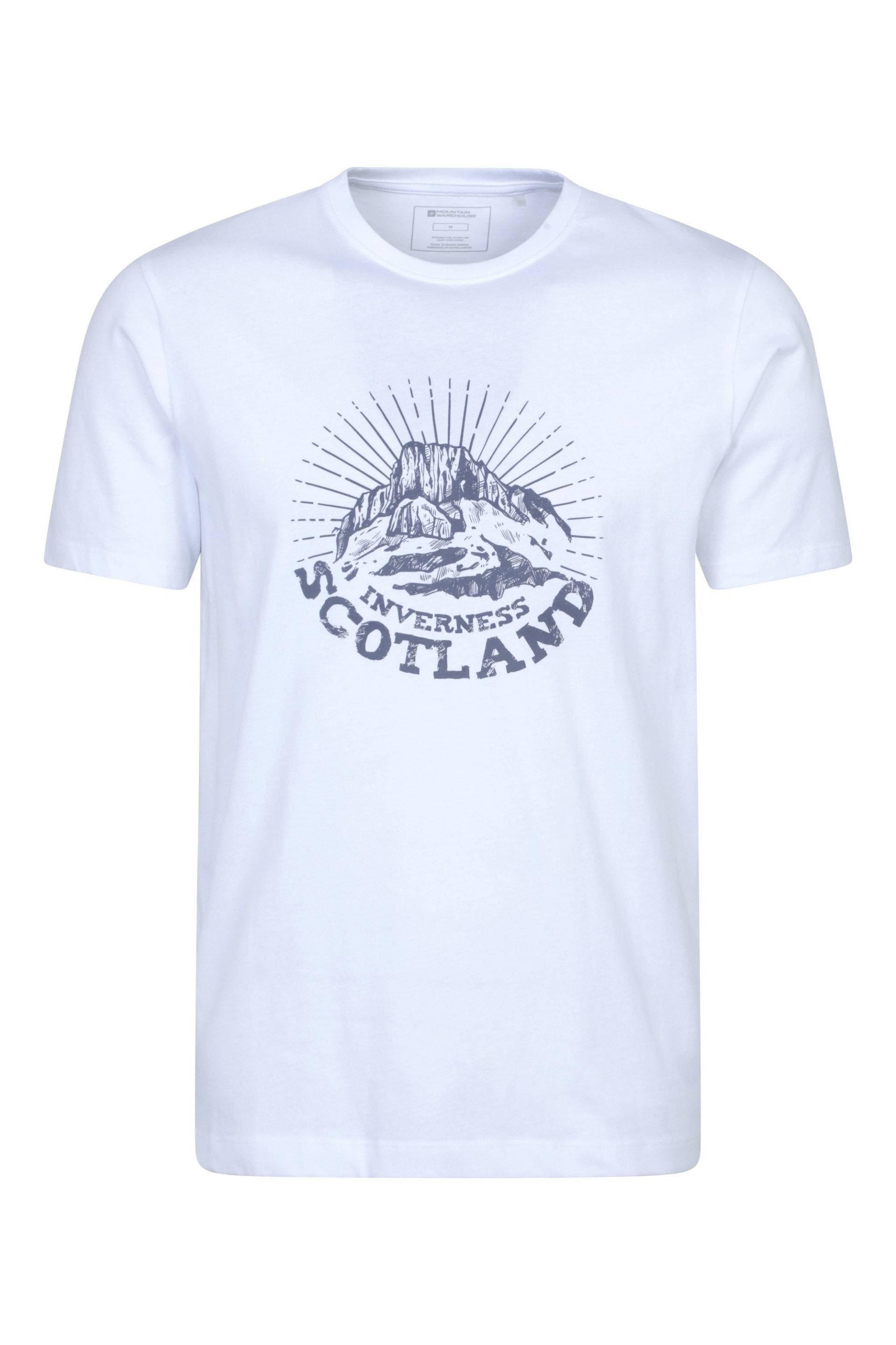 Inverness Kurzarm-T-Shirt für Herren - Weiss von Mountain Warehouse