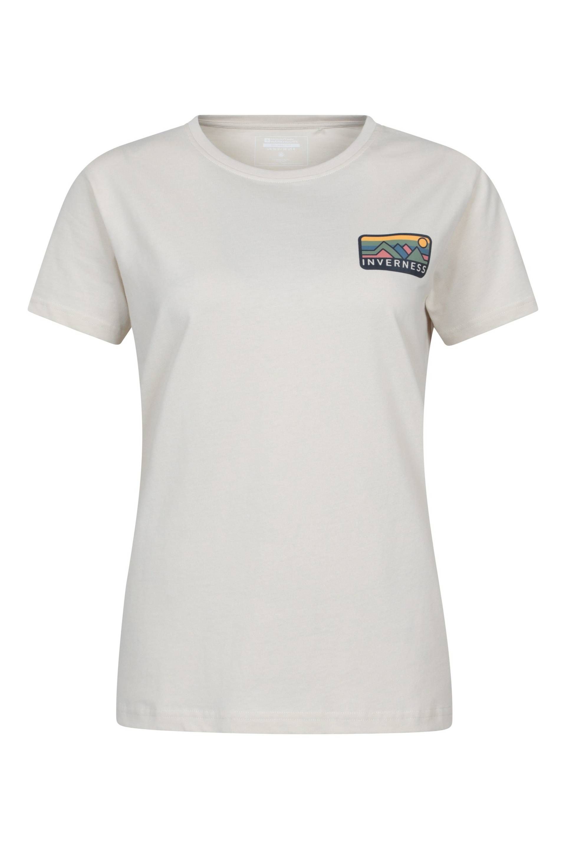 Inverness Relaxed Damen-T-Shirt mit kurzen Ärmeln - Beige von Mountain Warehouse
