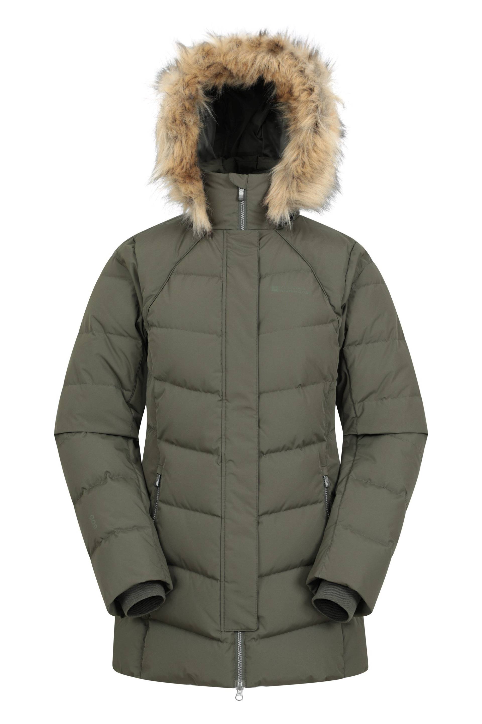 Isla II Damen-Daunenjacke - Dunkel-Khaki von Mountain Warehouse