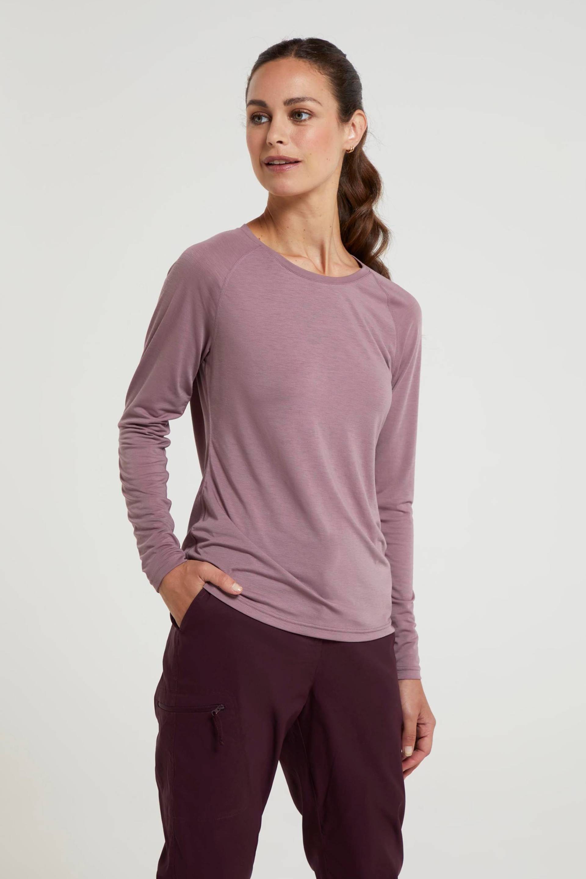 IsoCool Dynamic Damen Langarm-Shirt - Lila von Mountain Warehouse