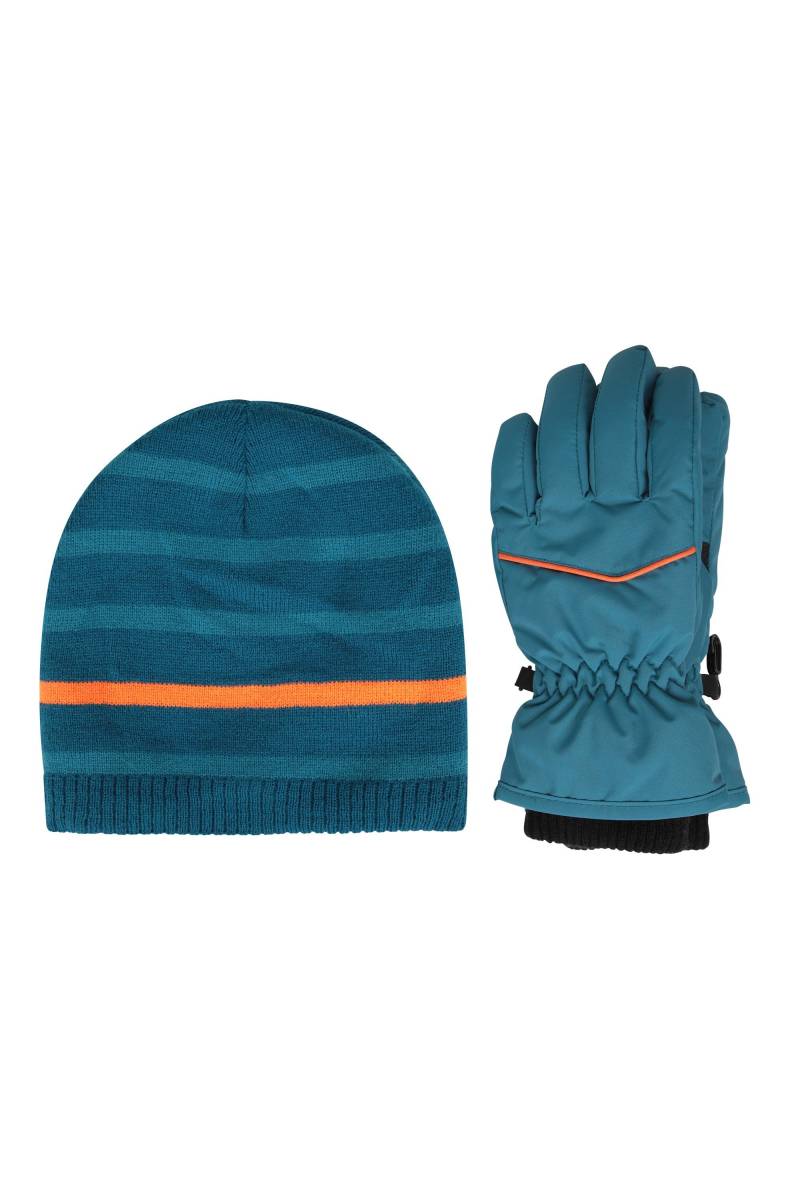 IsoTherm Kindermütze und Handschuh-Set - Blau von Mountain Warehouse