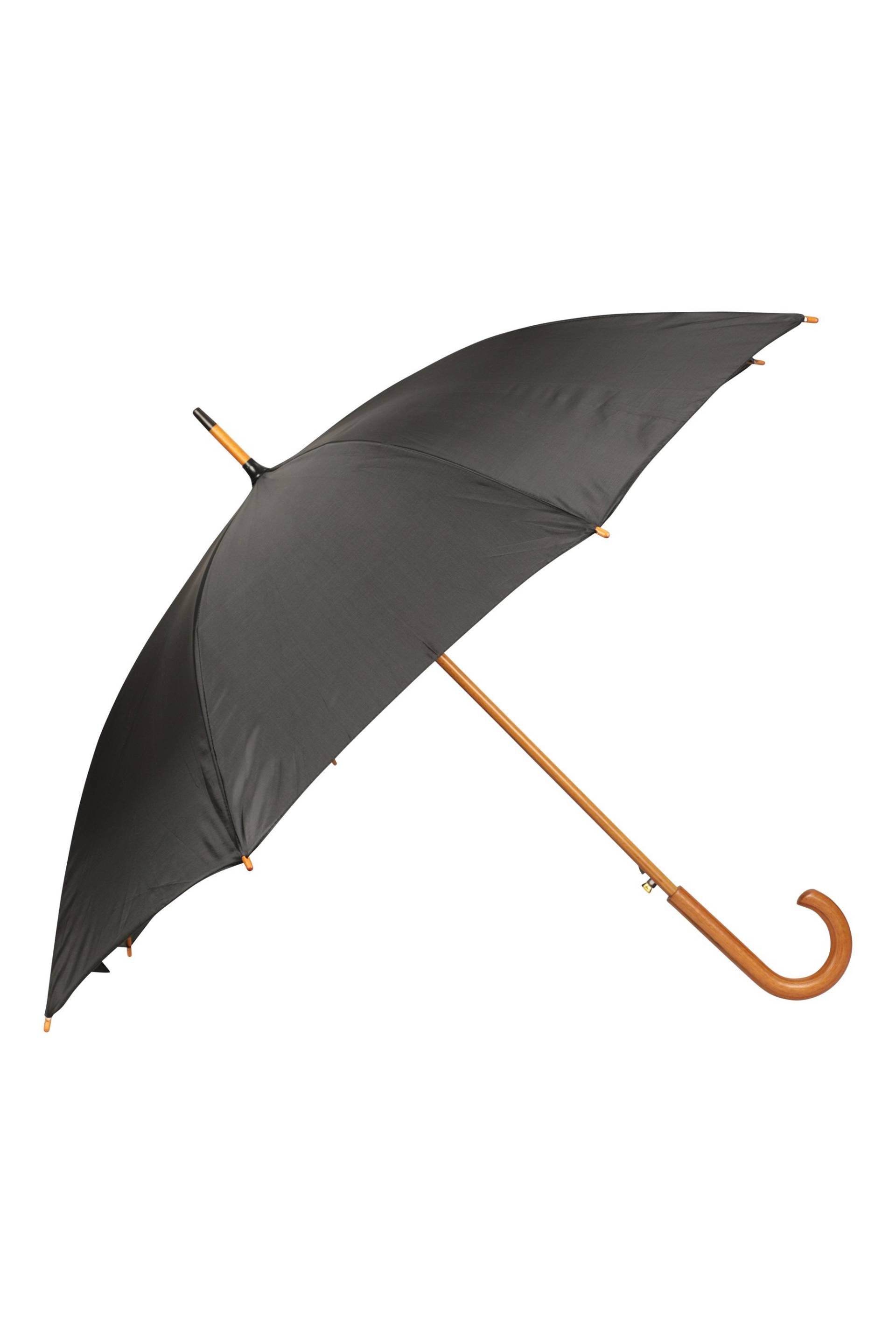 Klassischer Regenschirm - Einfarbig - Schwarz von Mountain Warehouse