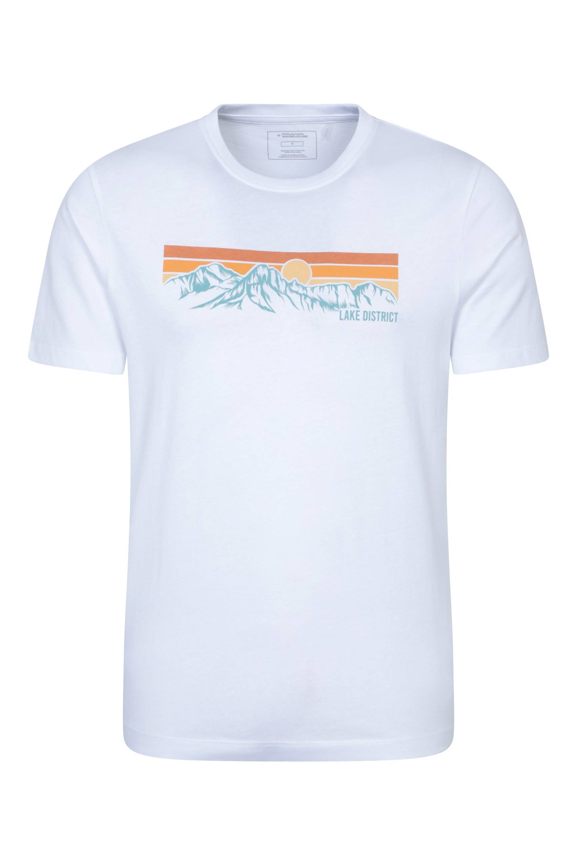 Lake District Kurzarm-T-Shirt für Herren - Weiss von Mountain Warehouse