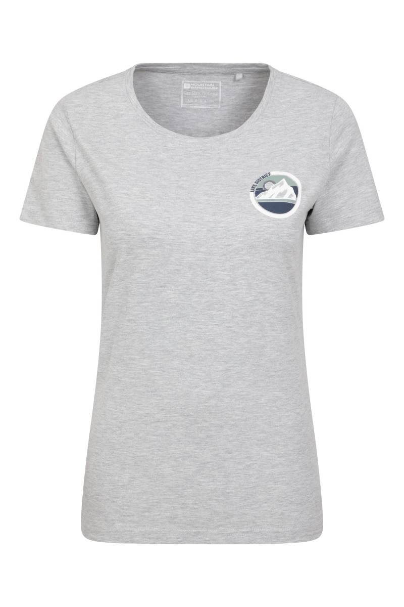 Lake District Tree Ring Bio-Baumwoll Damen T-Shirt - Grau von Mountain Warehouse