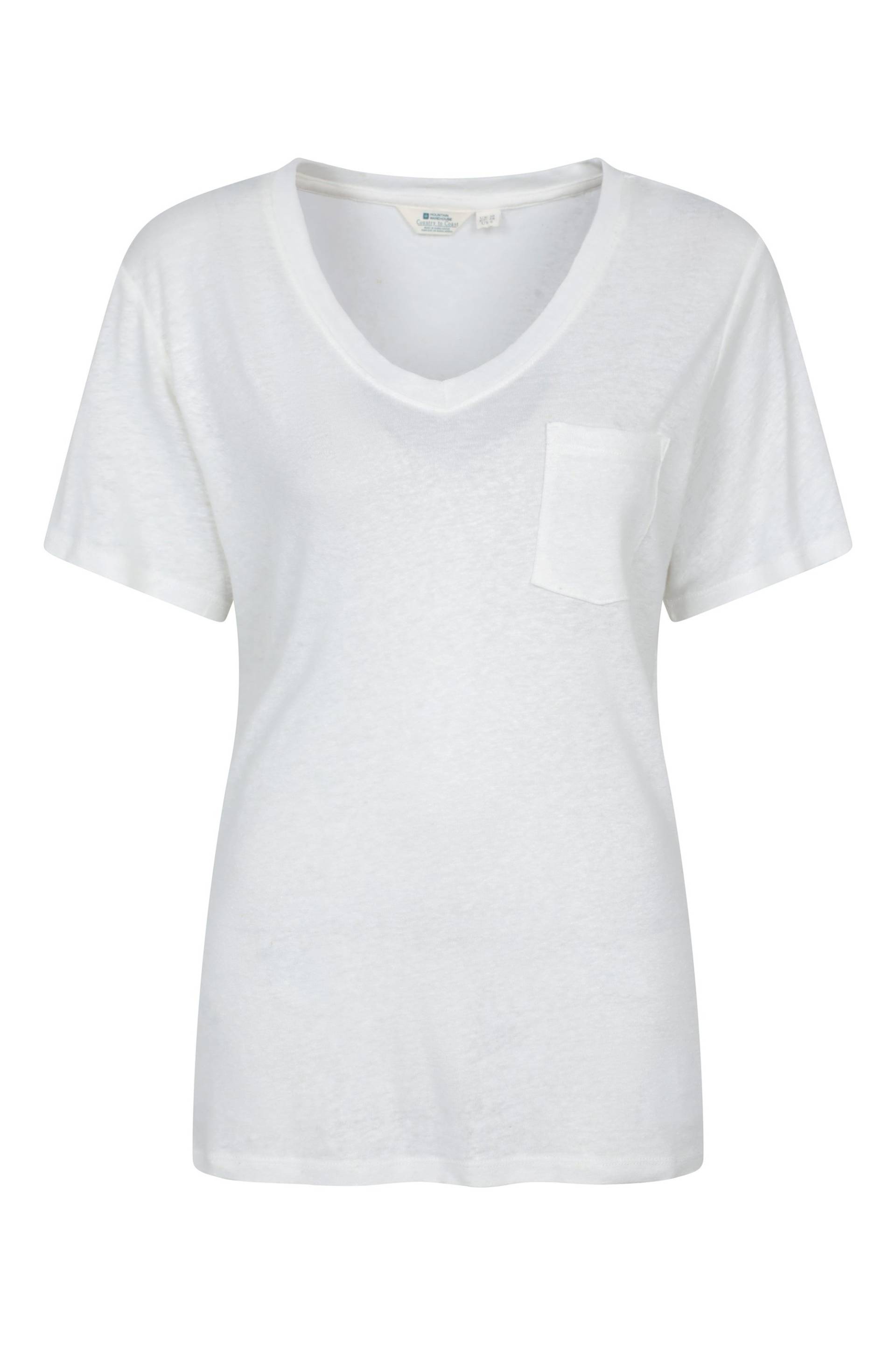 Lewes Leinenmischung Slub T-Shirt für Damen - Cremefarben Lewes Leinenmischung Slub T-Shirt für Damen - Cremefarben von Mountain Warehouse