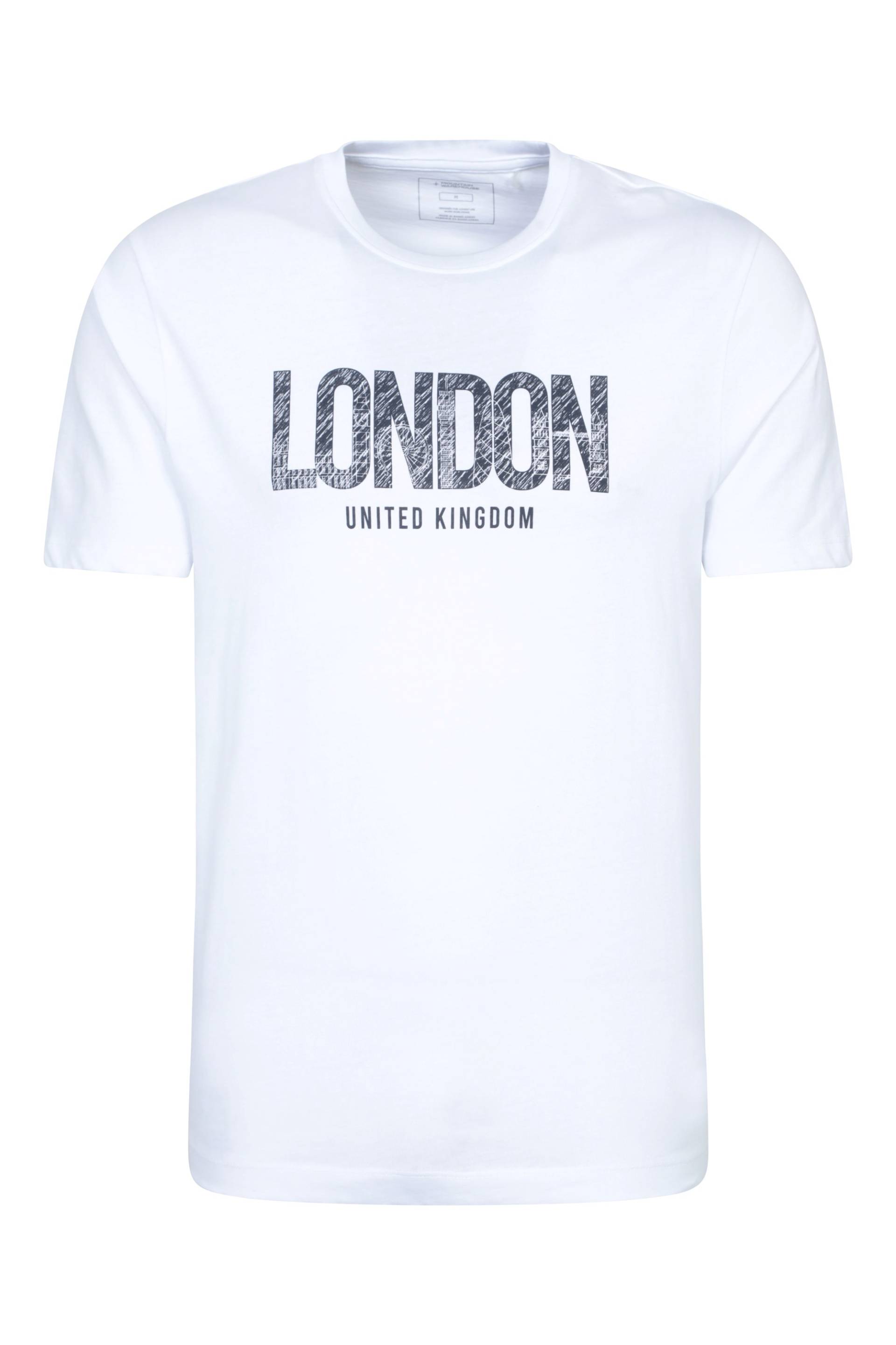 London Herren-T-Shirt mit kurzen Ärmeln - Weiss von Mountain Warehouse