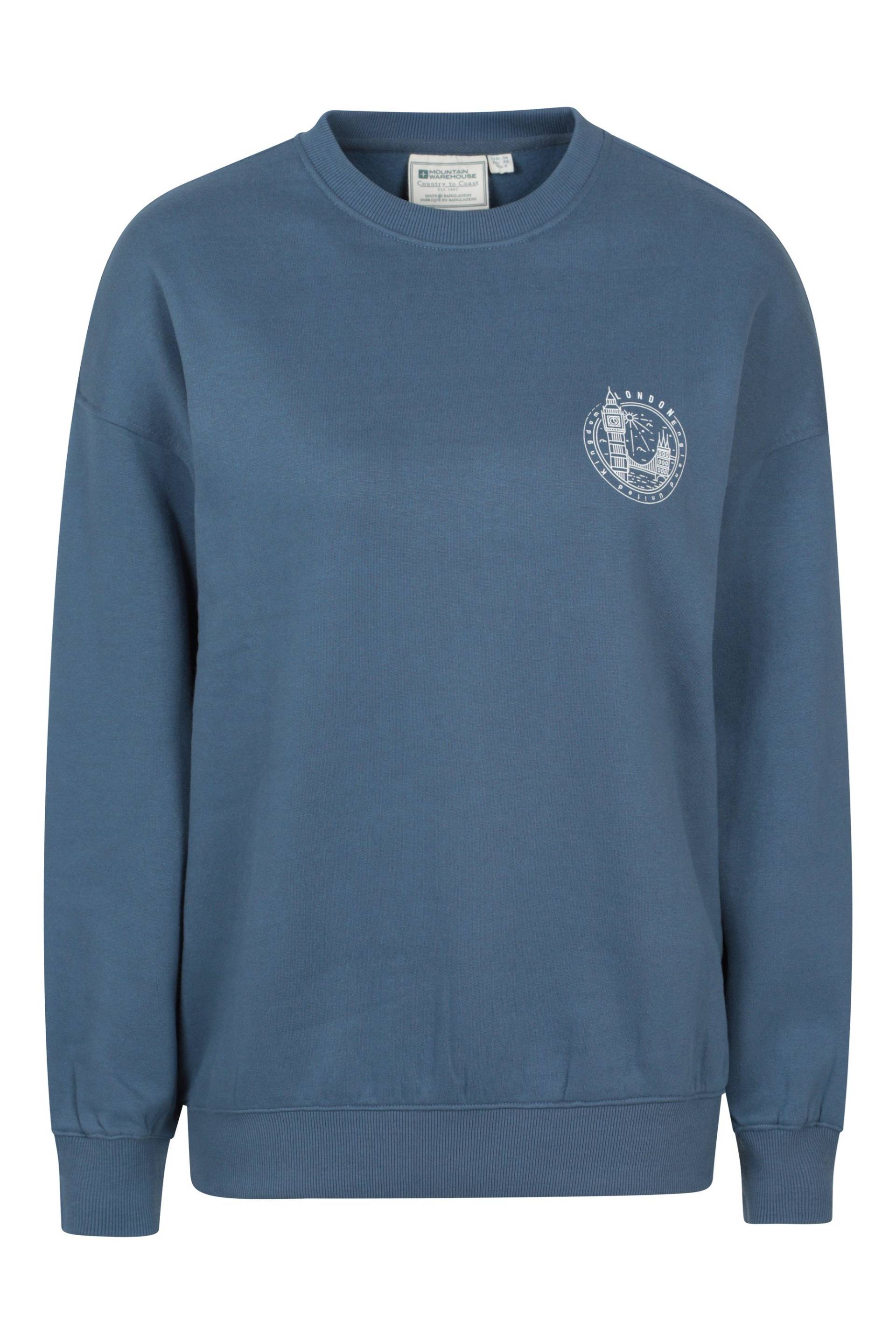 London Sweatshirt für Damen mit Grafik - Marineblau von Mountain Warehouse