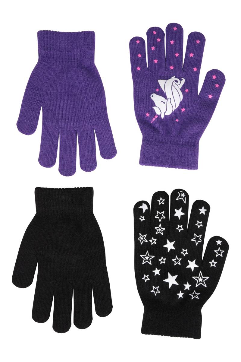 Magic Grippi Kinderhandschuhe - 2er Pack - Dunkel Lila von Mountain Warehouse