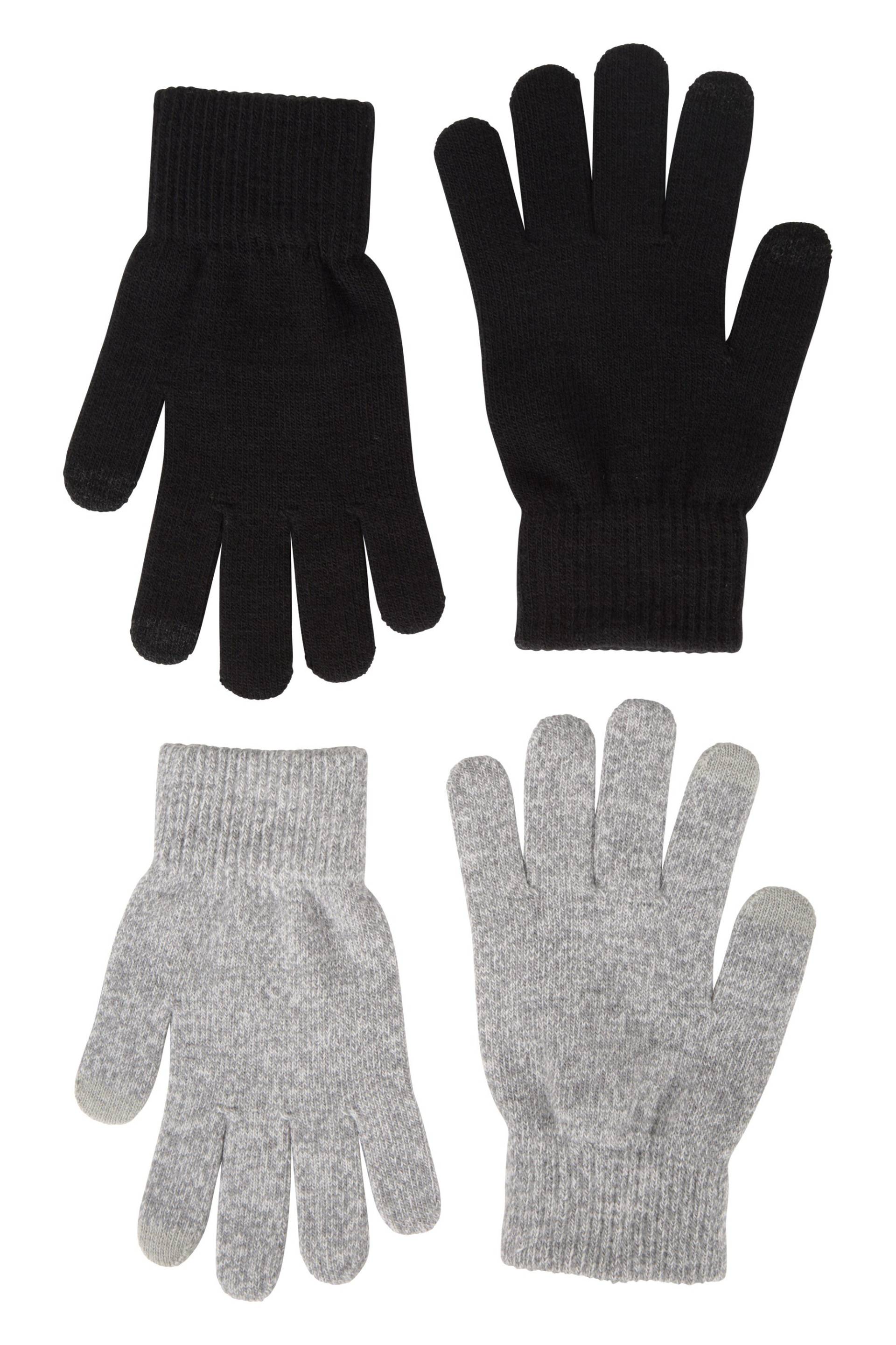Magic Touch Touchscreen Damen-Handschuhe - 2er Pack - Schwarz Magic Touch Touchscreen Damen-Handschuhe - 2er Pack - Schwarz von Mountain Warehouse