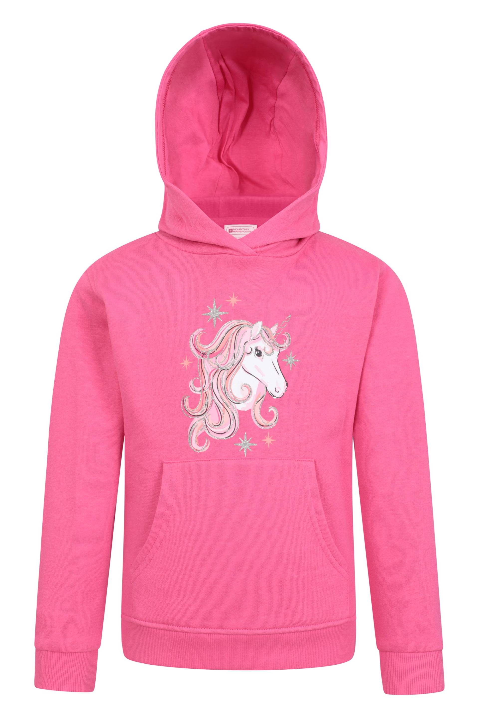 Magic Unicorn Kinder Bio-Baumwoll Kapuzenpullover - Violett von Mountain Warehouse