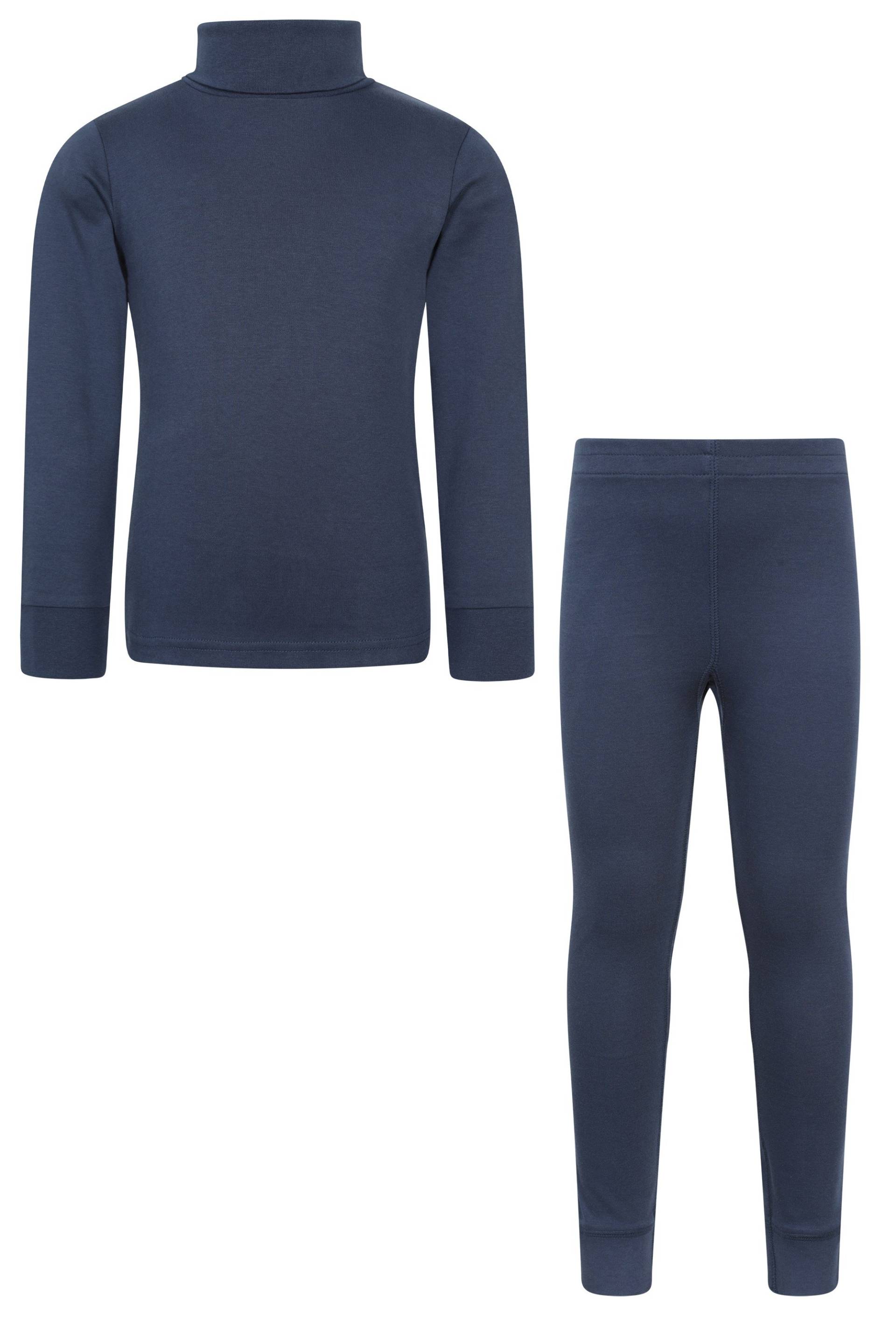 Meribel Kinder Thermoset mit Top und Hose - Marineblau von Mountain Warehouse