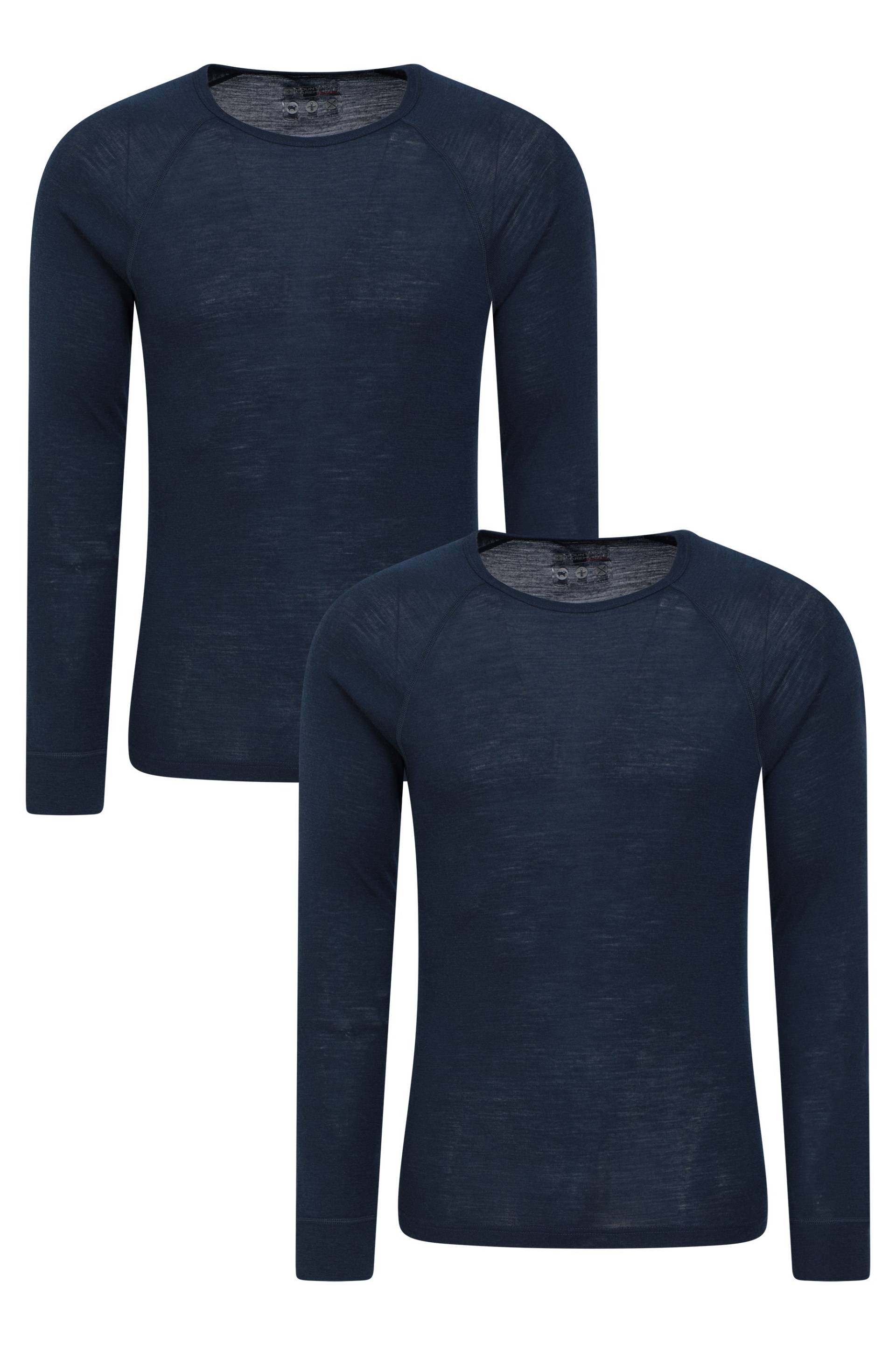 Merino Baselayer Top für Herren, Multipack - Marineblau von Mountain Warehouse