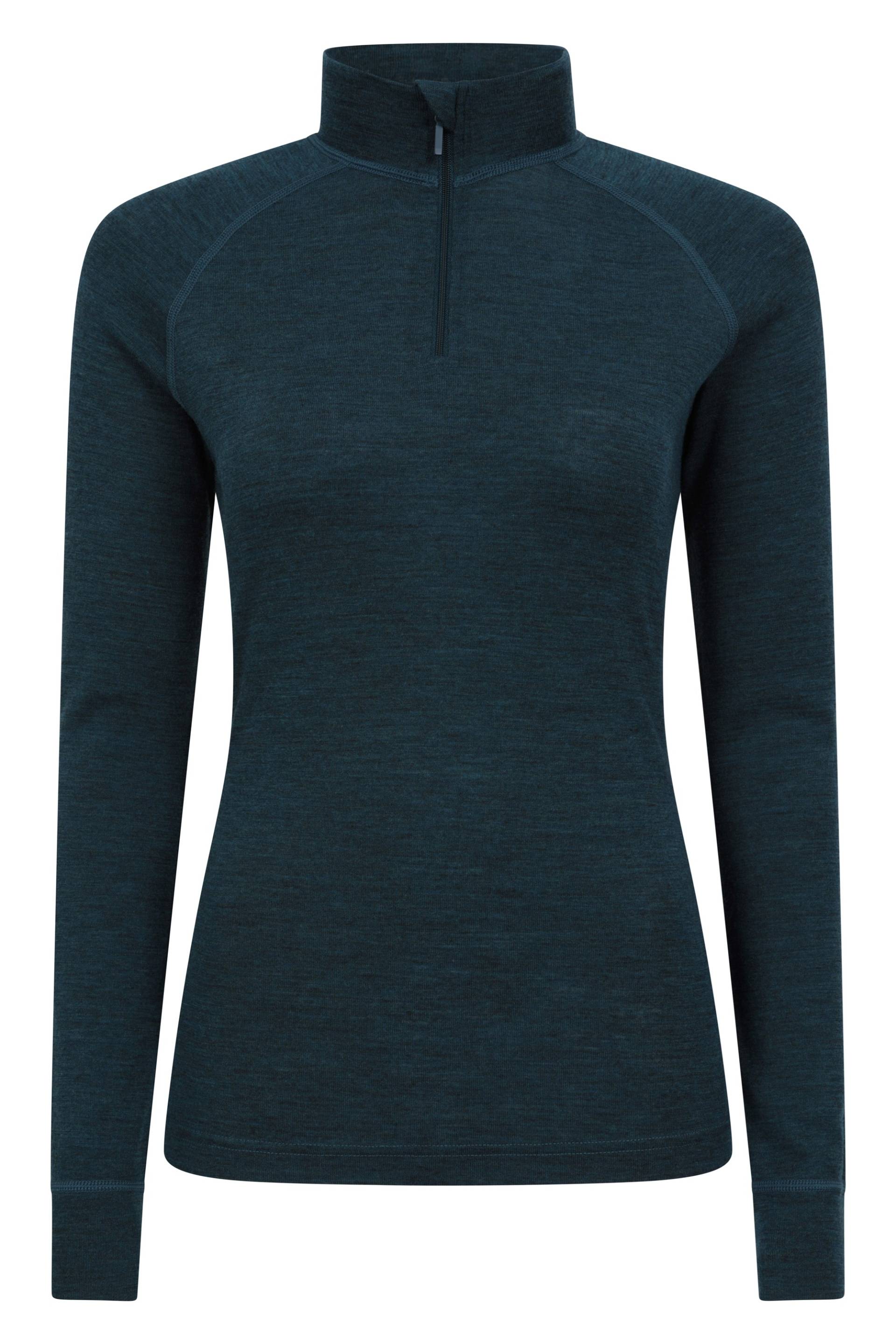 Merino Damen Langarmshirt mit Reißverschluss II - Aquamarin Merino Damen Langarmshirt mit Reißverschluss II - Aquamarin von Mountain Warehouse