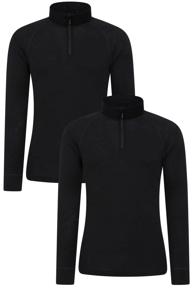 Merino Herren Baselayer Top - Multipack - Schwarz von Mountain Warehouse
