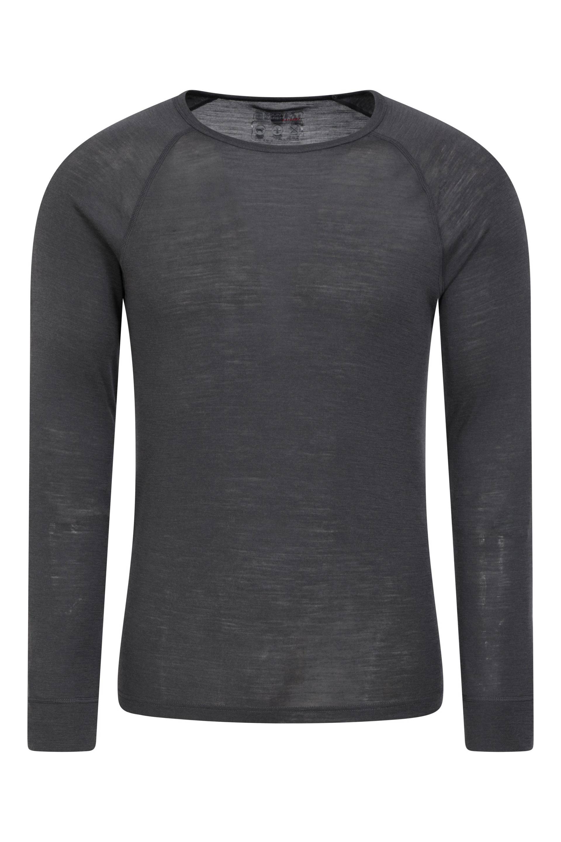 Merino Herren Thermo-Top - Grau von Mountain Warehouse