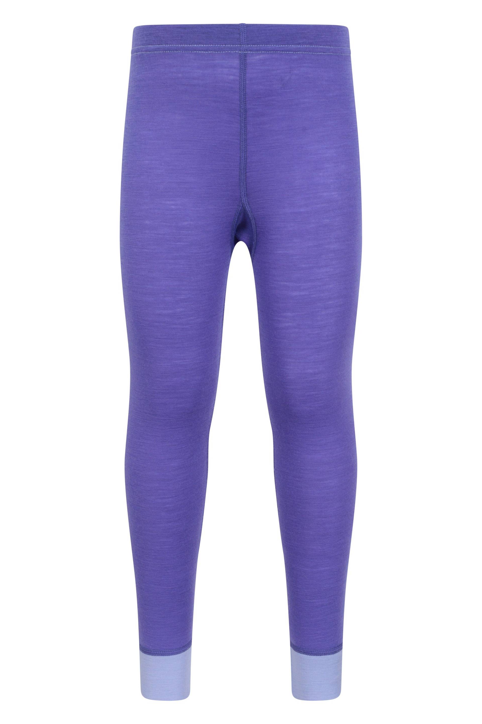 Kinder Merino Baselayer-Hose - Violett von Mountain Warehouse