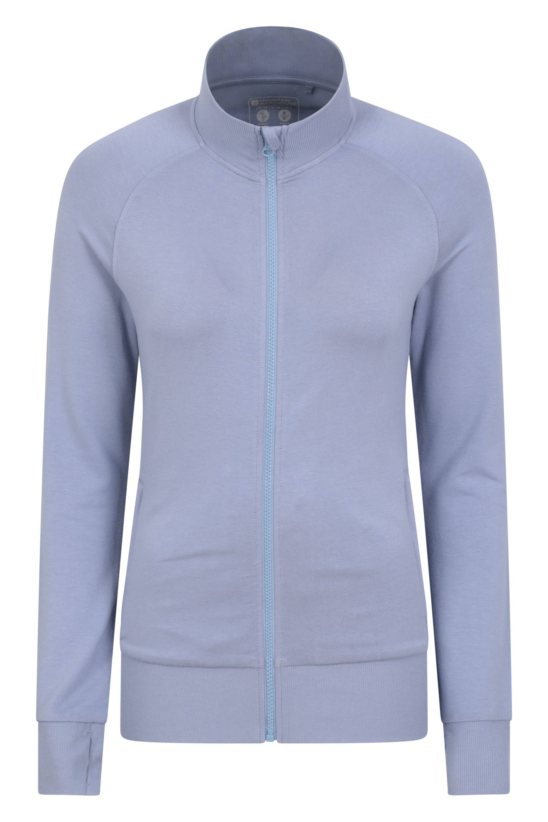 Midlayer aus Bambusgewebe mit durchgehendem Reißverschluss für Damen - Blau von Mountain Warehouse