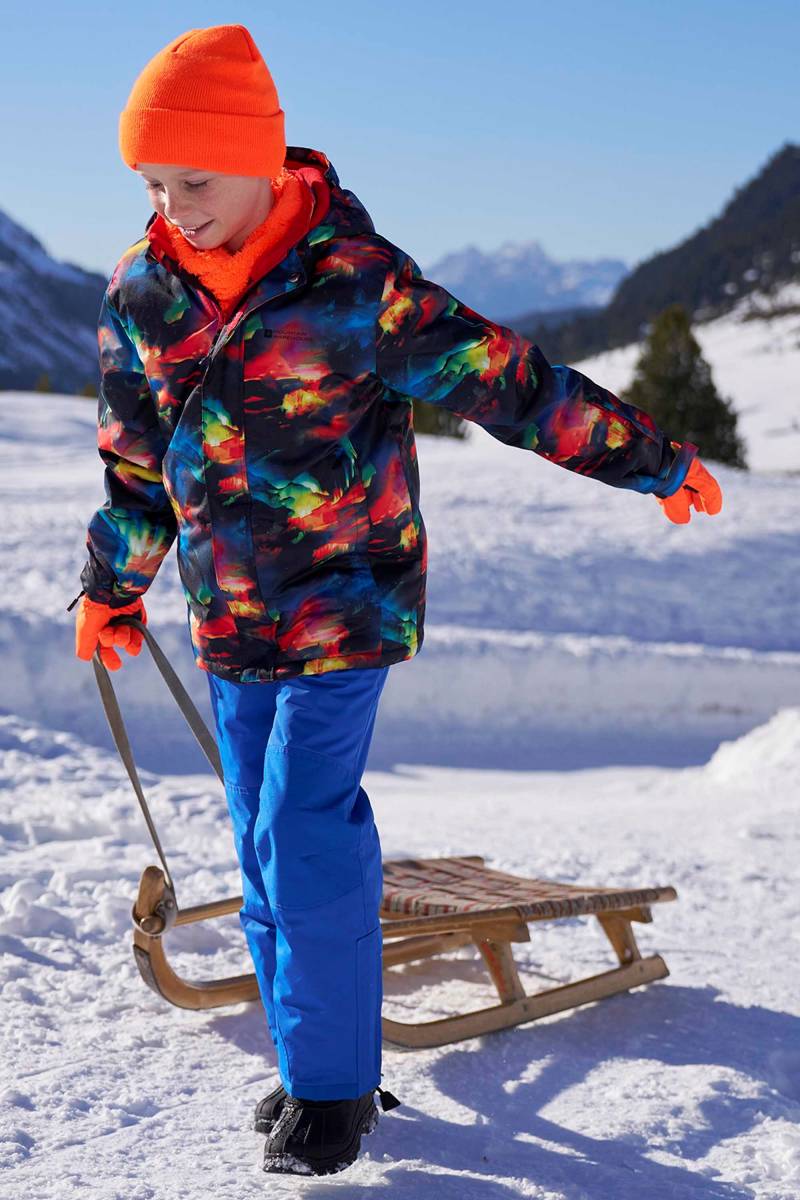 Mogal Gemusterte Kinder-Skijacke - Rot von Mountain Warehouse