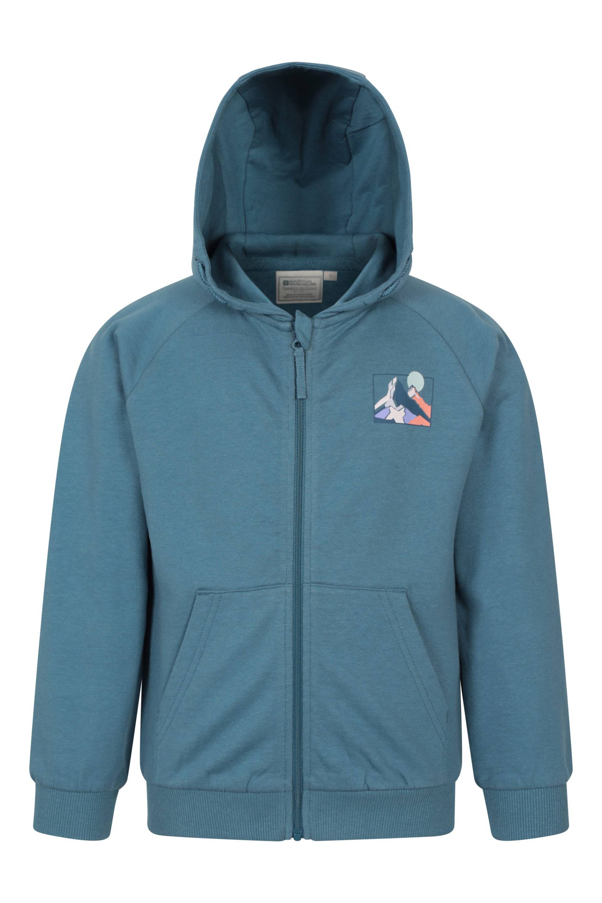 Moon Mountain Kinder Kapuzenpulli mit Reißverschluss - Blau von Mountain Warehouse