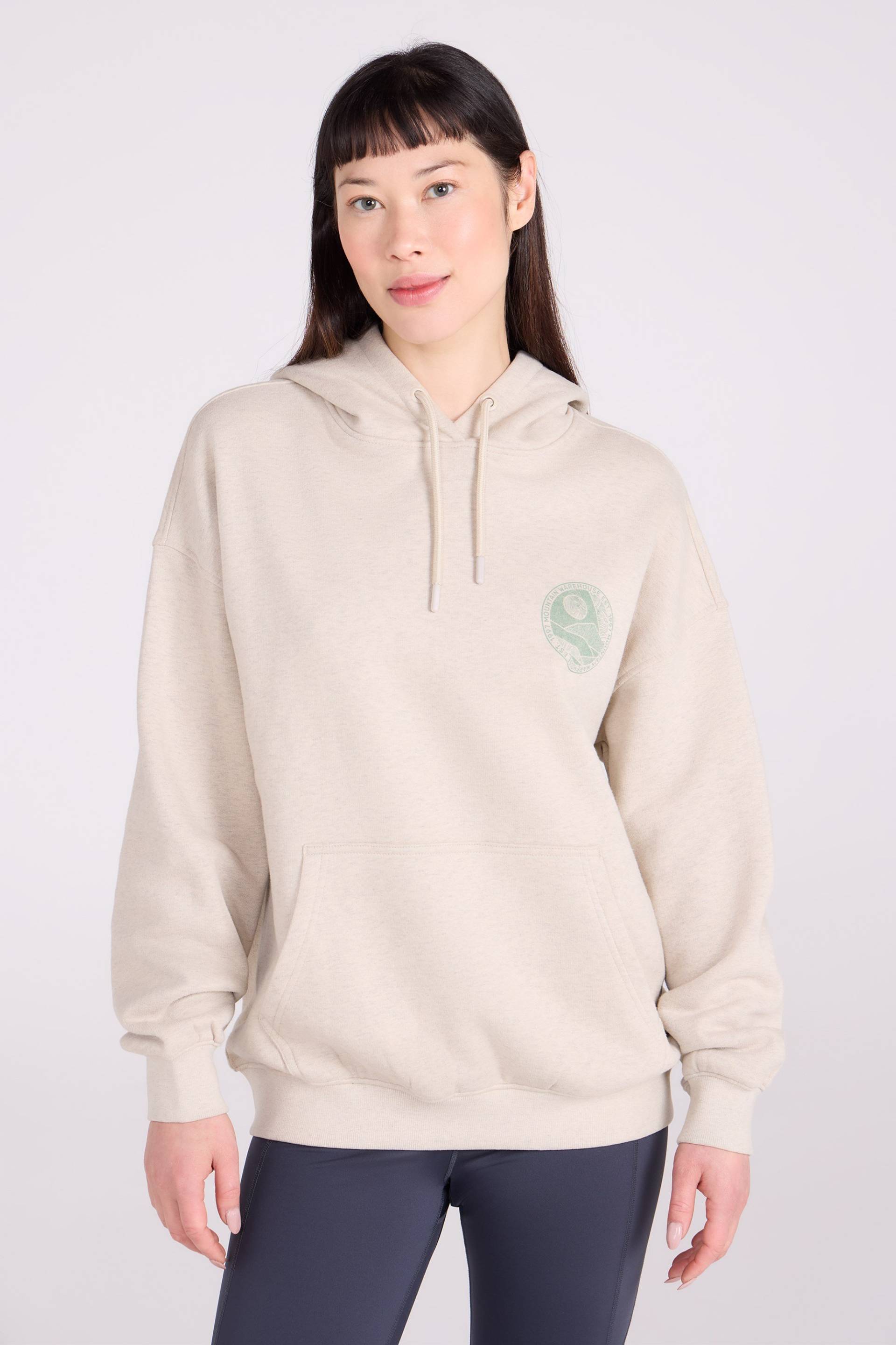 Mountain Collage Relaxed-Fit Damen Kapuzenpullover - Beige von Mountain Warehouse