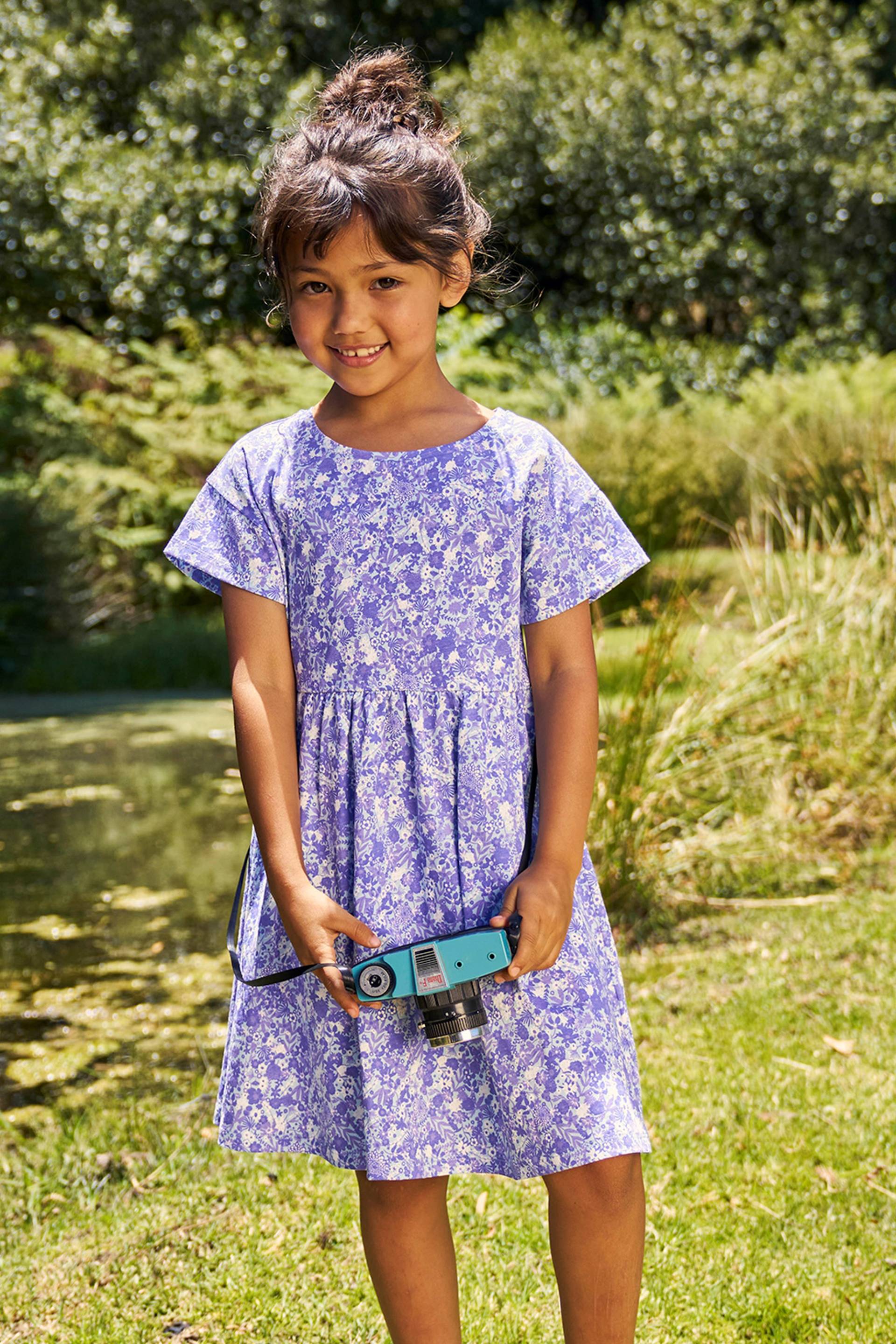 Mountain Essentials Lora Gemustertes Kinderkleid - Blau von Mountain Warehouse