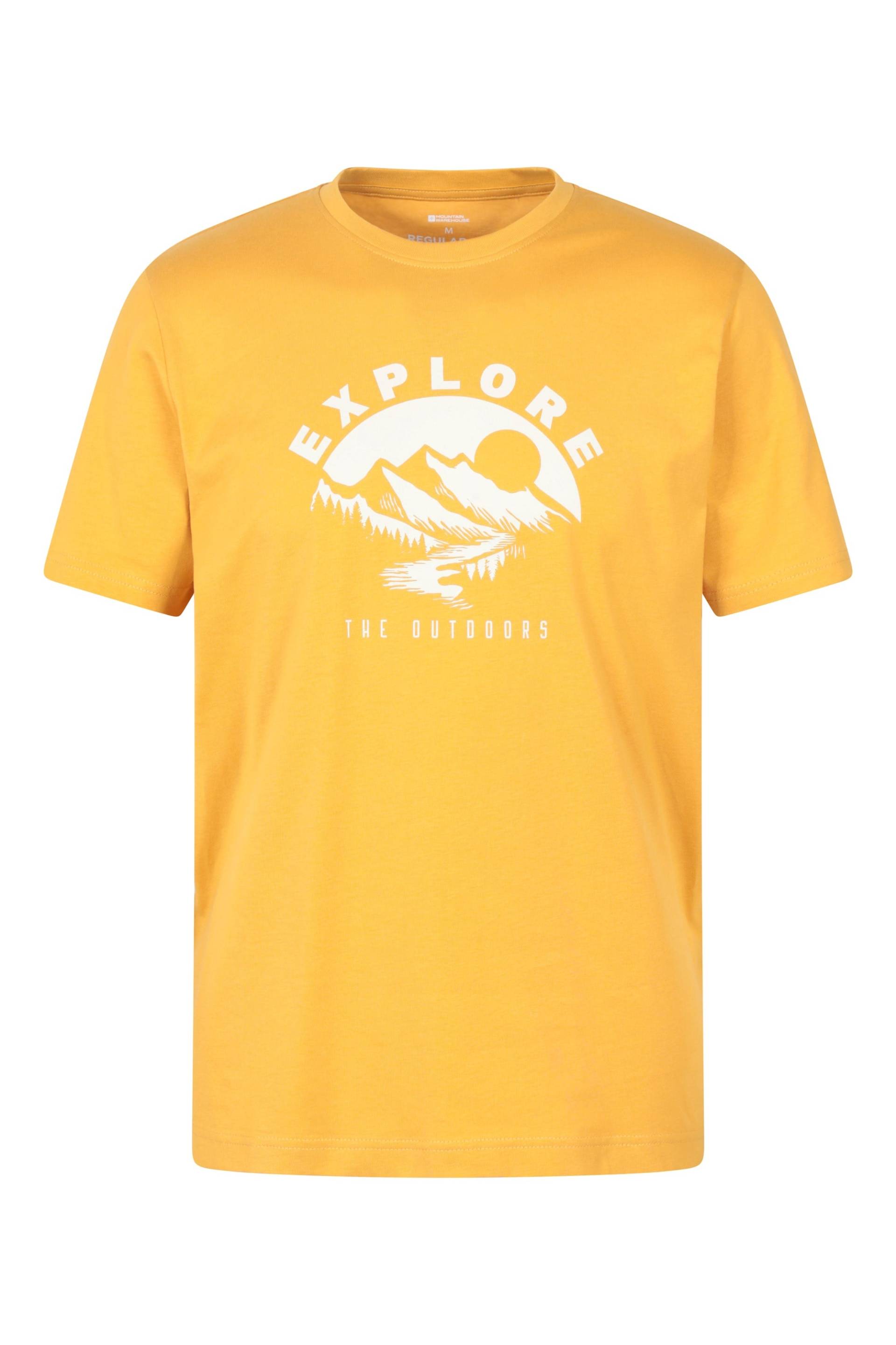 Mountain Explorer T-Shirt aus  für Herren - Gelb von Mountain Warehouse