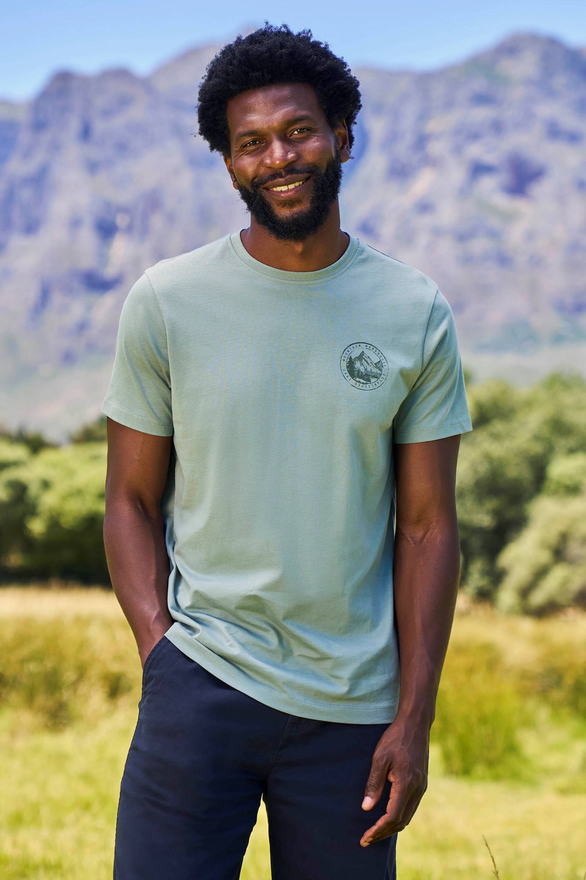 Mountain Valley Bio-Baumwoll Herren T-Shirt - Khaki von Mountain Warehouse