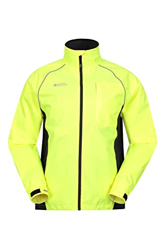 Mountain Warehouse Adrenaline Iso Viz Herren-Sportjacke - Fahrradjacke, reflektierende, wasserdichte und atmungsaktive Unisex-Outdoor-Regenjacke zum Laufen und Wandern Gelb 3XL von Mountain Warehouse