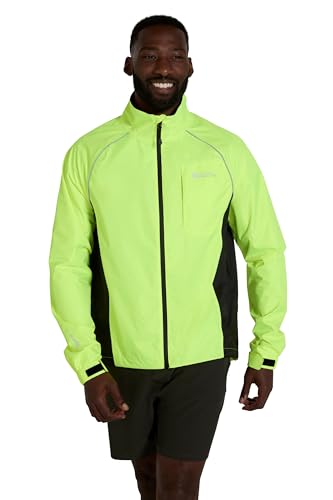 Mountain Warehouse Adrenaline Iso Viz Herren-Sportjacke - Fahrradjacke, reflektierende, wasserdichte und atmungsaktive Unisex-Outdoor-Regenjacke zum Laufen und Wandern Gelb Small von Mountain Warehouse