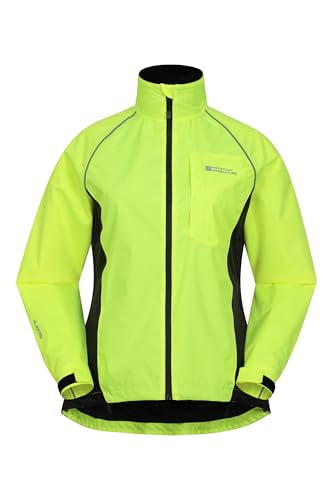Mountain Warehouse Adrenaline wasserdichte Damen-Regenjacke - als atmungsaktive Reitjacke, Fahrradjacke, Laufjacke oder Trainingsjacke für Damen bei Regen geeignet Hell-Gelb Damengröße EU 40 von Mountain Warehouse