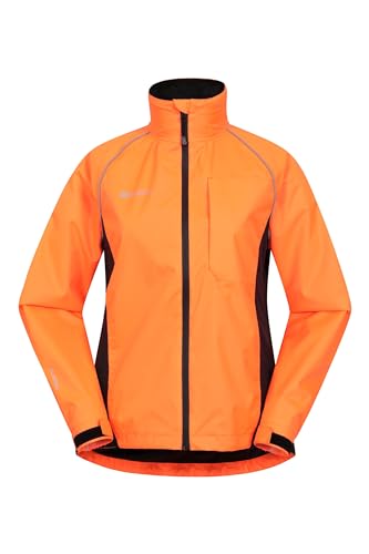 Mountain Warehouse Adrenaline wasserdichte Damen-Regenjacke - als atmungsaktive Reitjacke, Fahrradjacke, Laufjacke oder Trainingsjacke für Damen bei Regen geeignet Hellorange 40 von Mountain Warehouse