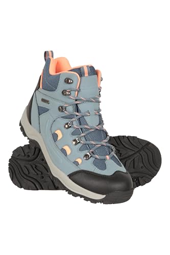 Mountain Warehouse Damen Wanderstiefel - Wasserdichte, bequeme Regenstiefel, Synthetik und Textil, Rainboots - Trekkingschuhe Blau, Größe 41 DE von Mountain Warehouse