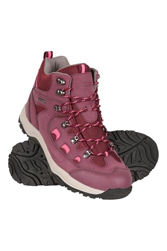 Mountain Warehouse Adventurer Regenstiefel für Damen - Wasserdichte, bequeme Damenstiefel, Wanderschuhe aus Synthetik und Textil, Rainboots für Damen - Trekkingschuhe Burgund Damen-Schuhgröße 37.5 DE von Mountain Warehouse