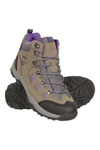 Mountain Warehouse Adventurer Regenstiefel für Damen - wasserdichte, Bequeme Damenstiefel, Wanderschuhe aus Synthetik und Textil, Rainboots für Damen - Trekkingschuhe Grau Damen-Schuhgröße 38 DE von Mountain Warehouse
