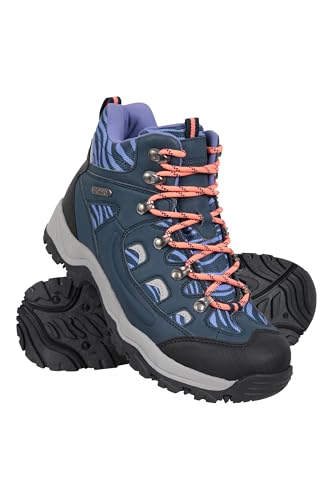 Mountain Warehouse Damen-Adventurer Regenstiefel - Wasserdichte, bequeme Damenstiefel, Wanderschuhe aus Synthetik und Textil, Rainboots - Marine, Größe 38 EU von Mountain Warehouse