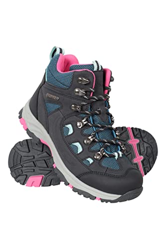 Mountain Warehouse Adventurer wasserdichte Kinderstiefel - IsoDry Schuhe mit Synthetik-Obermaterial, Fersen- und Zehenschutz - zum Wandern, Trekking und für Outdoor Marine Kinder-Schuhgröße 35 DE von Mountain Warehouse