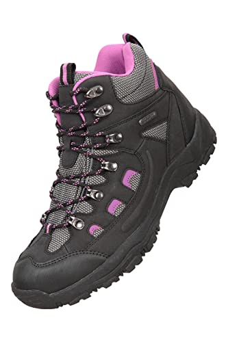 Mountain Warehouse Adventurer Regenstiefel für Damen - Wasserdichte, bequeme Damenstiefel, Wanderschuhe aus Synthetik und Textil, Rainboots für Damen - Trekkingschuhe Schwarz 37 EU von Mountain Warehouse