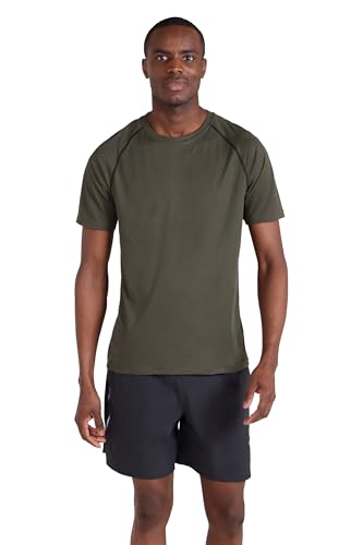 Mountain Warehouse Aero II Kurzarm-Top für Herren – leichtes T-Shirt, atmungsaktives Top – für Fitness, Sport, Outdoor Dunkel Khaki X-Large Mountain Warehouse Aero II Kurzarm-Top für Herren – leichtes T-Shirt, atmungsaktives Top – für Fitness, Sport, Outdoor Dunkel Khaki X-Large von Mountain Warehouse