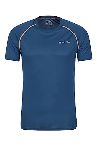 Mountain Warehouse Aero II Kurzarm-Top für Herren – leichtes T-Shirt, atmungsaktives Top – für Fitness, Sport, Outdoor Marineblau 3XL von Mountain Warehouse