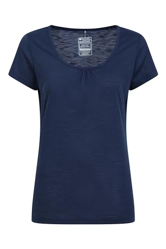 Mountain Warehouse Agra Damen-T-Shirt - Leichtes Damen-Sportshirt, schnell trocknendes, atmungsaktives, schweißableitendes Outdoor-Shirt - für Wandern und Freizeit Marineblau 42 von Mountain Warehouse