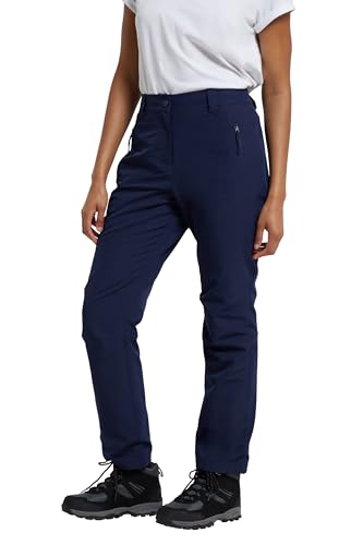 Mountain Warehouse Arctic Damen-Thermohose - mit Fleece gefütterte Hose, Stretch-Material, viele Taschen, innerer Hosenbund, warm - für Wlaking, Campen, Wandern Marineblau 36 von Mountain Warehouse