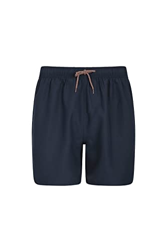 Mountain Warehouse Aruba Badeshorts für Herren, Badehose, leichte Boardshorts Strandshorts mit verstellbarem Kordelzug, Netzeinsatz - Für Urlaub & Pool Marineblau 4XL von Mountain Warehouse