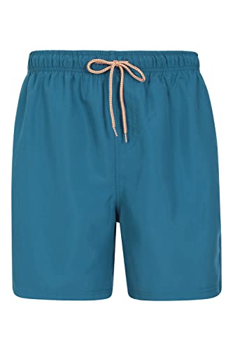 Mountain Warehouse Aruba Badeshorts für Herren, Badehose, leichte Boardshorts Strandshorts mit verstellbarem Kordelzug, Netzeinsatz - Für Urlaub & Pool Petrolblau 4XL von Mountain Warehouse