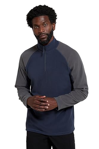 Mountain Warehouse Ashbourne II Herren Fleece mit Reißverschluss Dunkel Blau 4X-Large von Mountain Warehouse