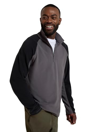 Mountain Warehouse Ashbourne II Herren Fleece mit Reißverschluss Dunkel Grau 2X-Large von Mountain Warehouse
