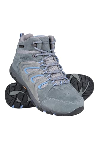 Mountain Warehouse Aspect wasserfeste, haltbare Damen-Wanderstiefel - Obermaterial Synthetik, Schuhe mit Netzfutter, gepolstertes Fußbett - für Camping, Reisen Grau Damen-Schuhgröße 38 EU von Mountain Warehouse