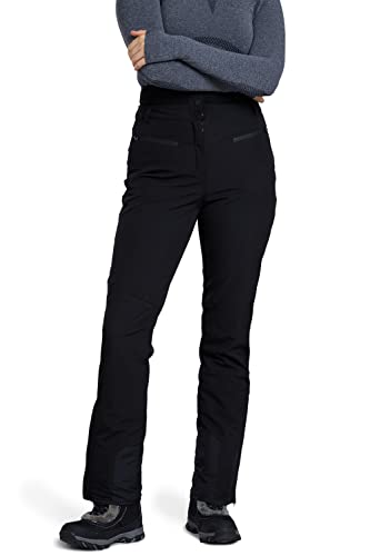 Mountain Warehouse Avalanche Damen-Highwaist-Skihose - Slim Fit, stylische Latzhose, Warmer Ski-Anzug, langlebige Schneehosen - für Snowboarden, Schlitten, Ski, Winter Schwarz 32 von Mountain Warehouse