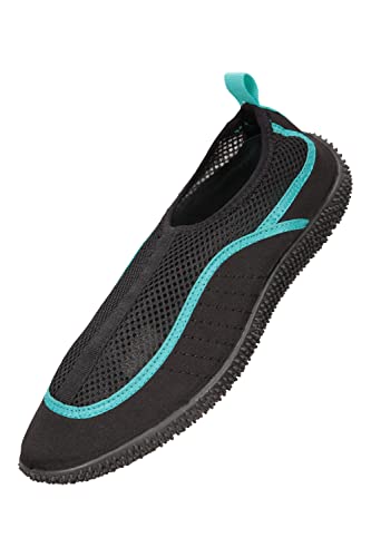 Mountain Warehouse Bermuda Aqua-Schuhe für Damen - Neopren-Wasserschuhe, Netzeinsatz, leicht, Schwimmschuhe zum Schlüpfen - Für Strand und Unterwassergehen Blaugrün 37 EU von Mountain Warehouse