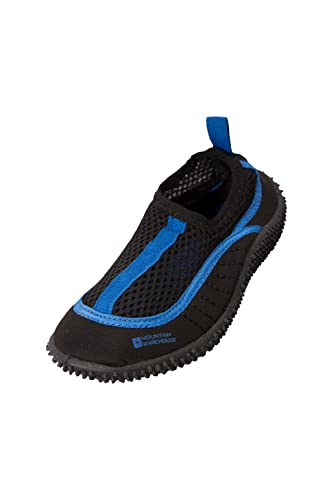 Mountain Warehouse Bermuda Aqua-Schuhe für Kinder - Neopren-Schwimmschuhe, Netzeinsätze, leicht, Wasserschuhe, Schuhsocken - Für Strand, Wasser und Tauchen Blau 33 von Mountain Warehouse